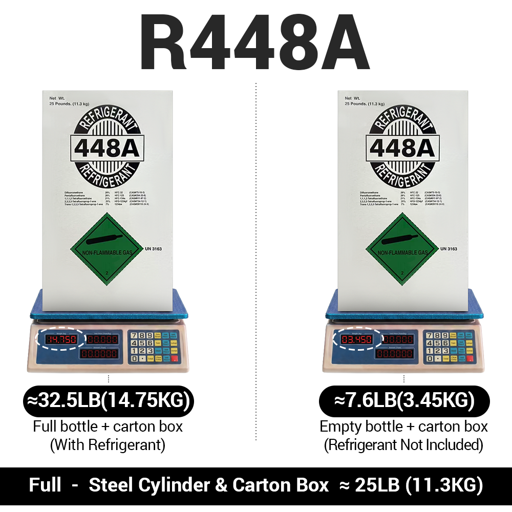 25LB R448A R-448A Freon Refrigerant Gas