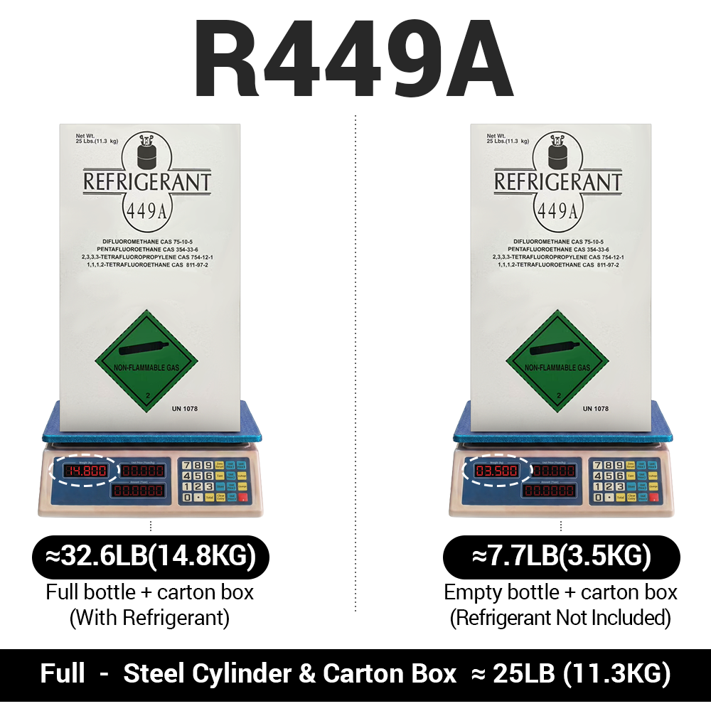 25LB R449A R-449A Freon Refrigerant Gas