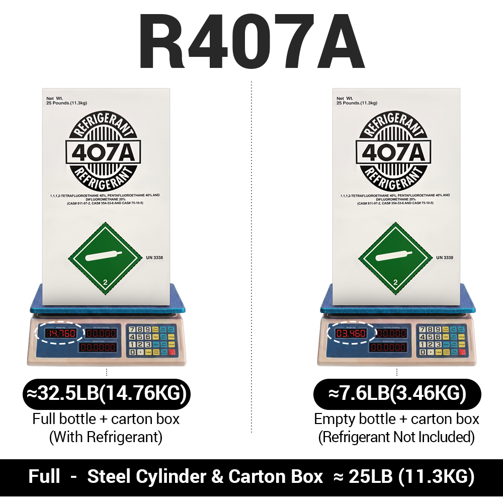 25LB R407A R-407A Freon Refrigerant Gas
