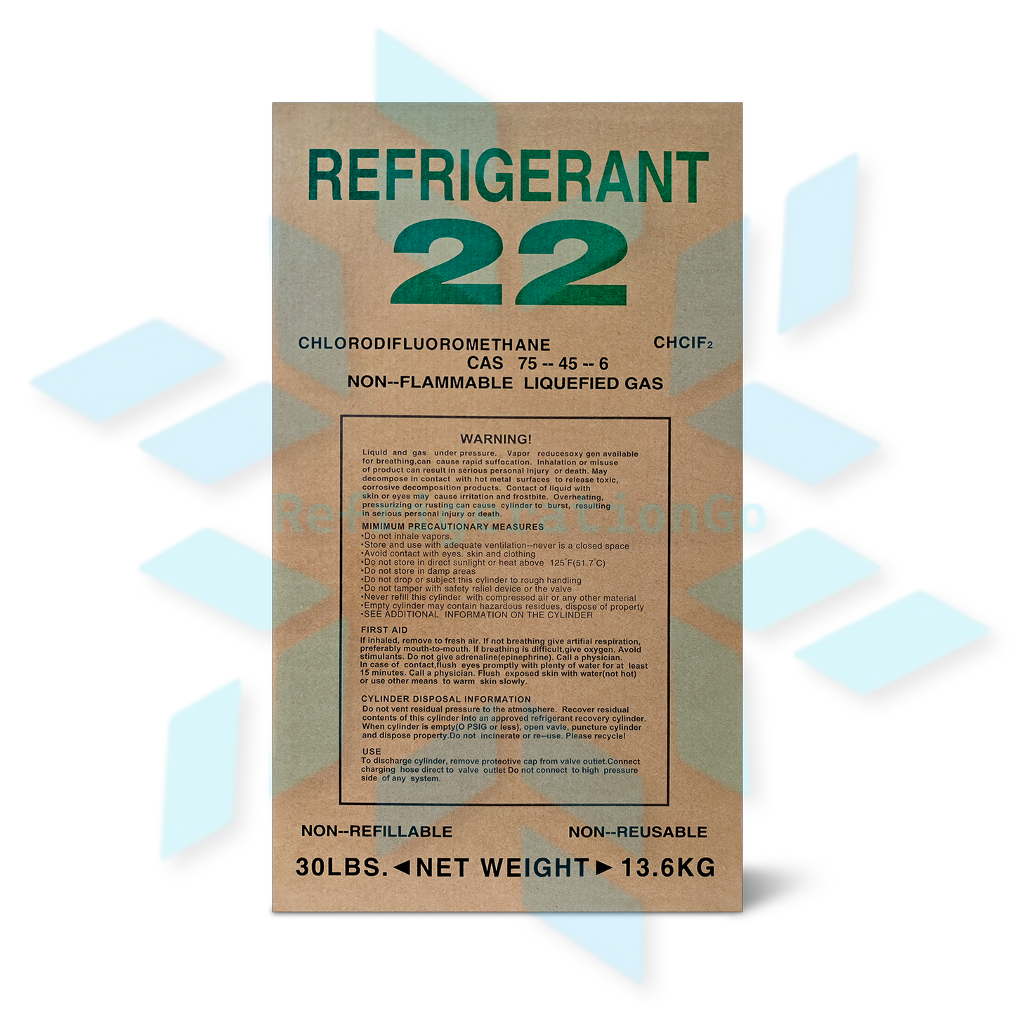 30LB R22 R-22 Freon Refrigerant Gas