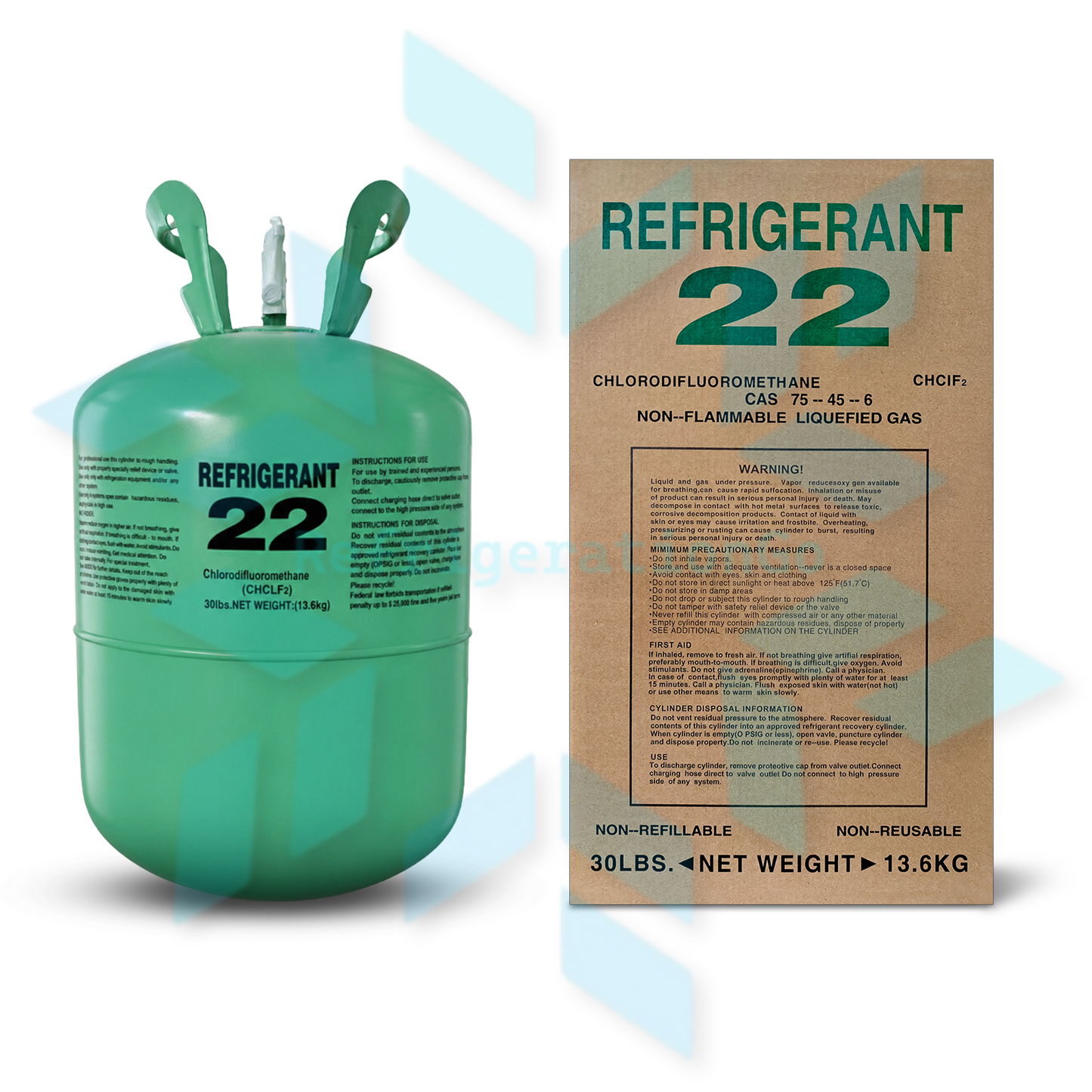 30LB R22 R-22 Freon Refrigerant Gas