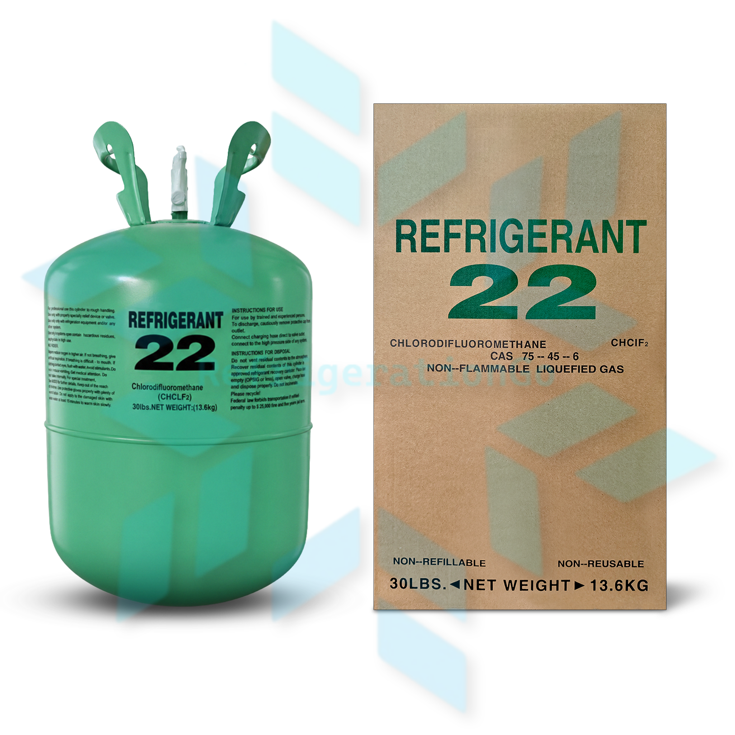 30LB R22 R-22 Freon Refrigerant Gas