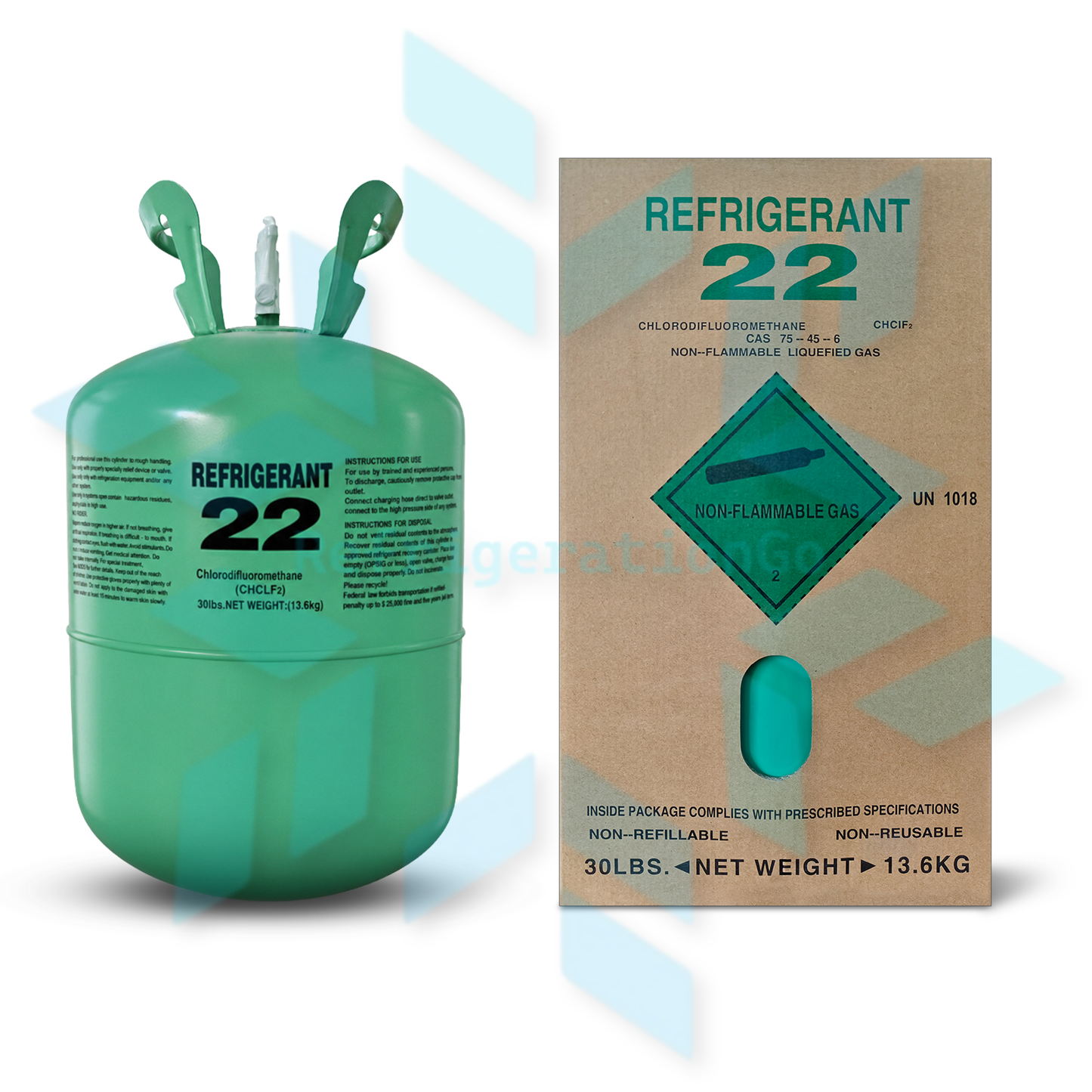 30LB R22 R-22 Freon Refrigerant Gas