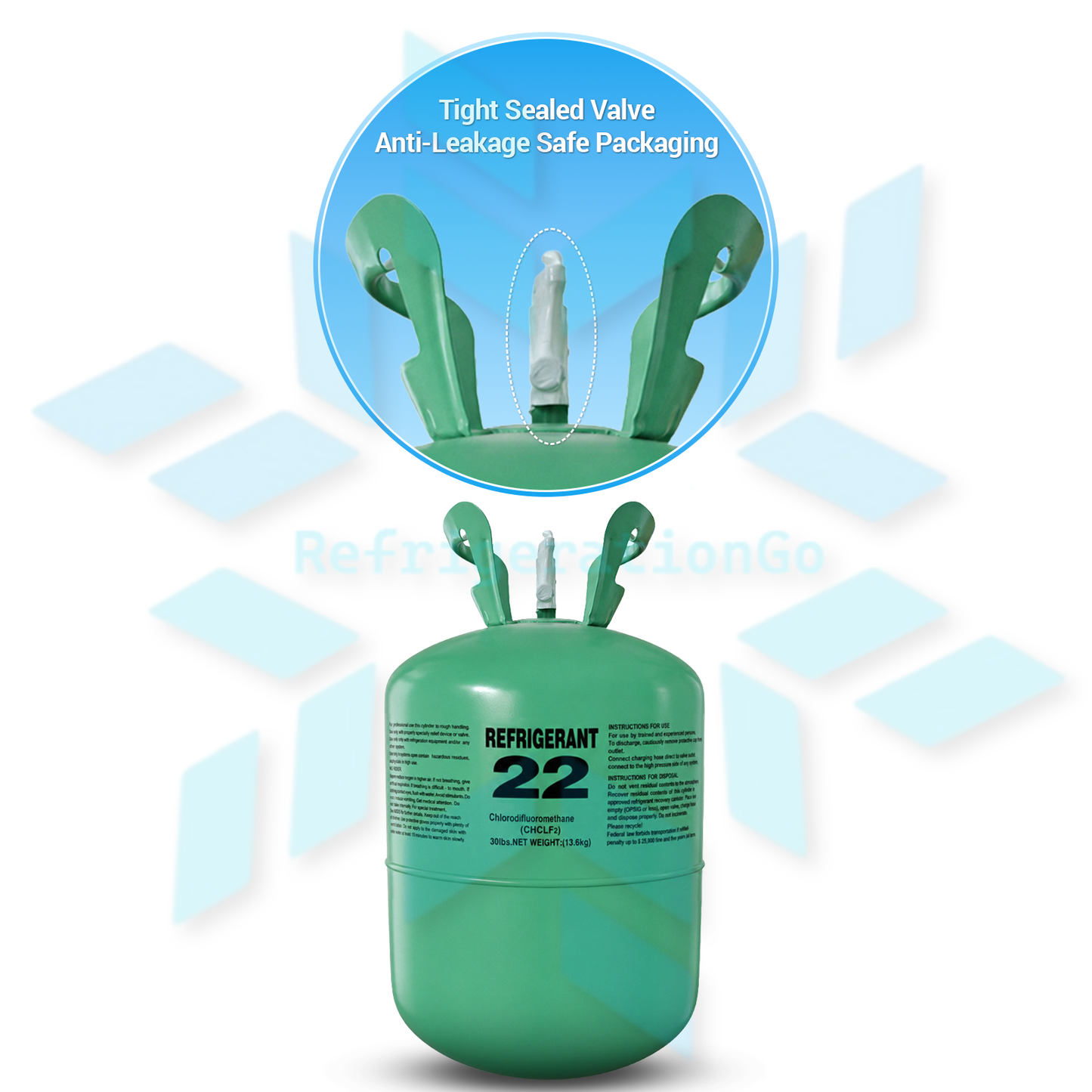 30LB R22 R-22 Freon Refrigerant Gas