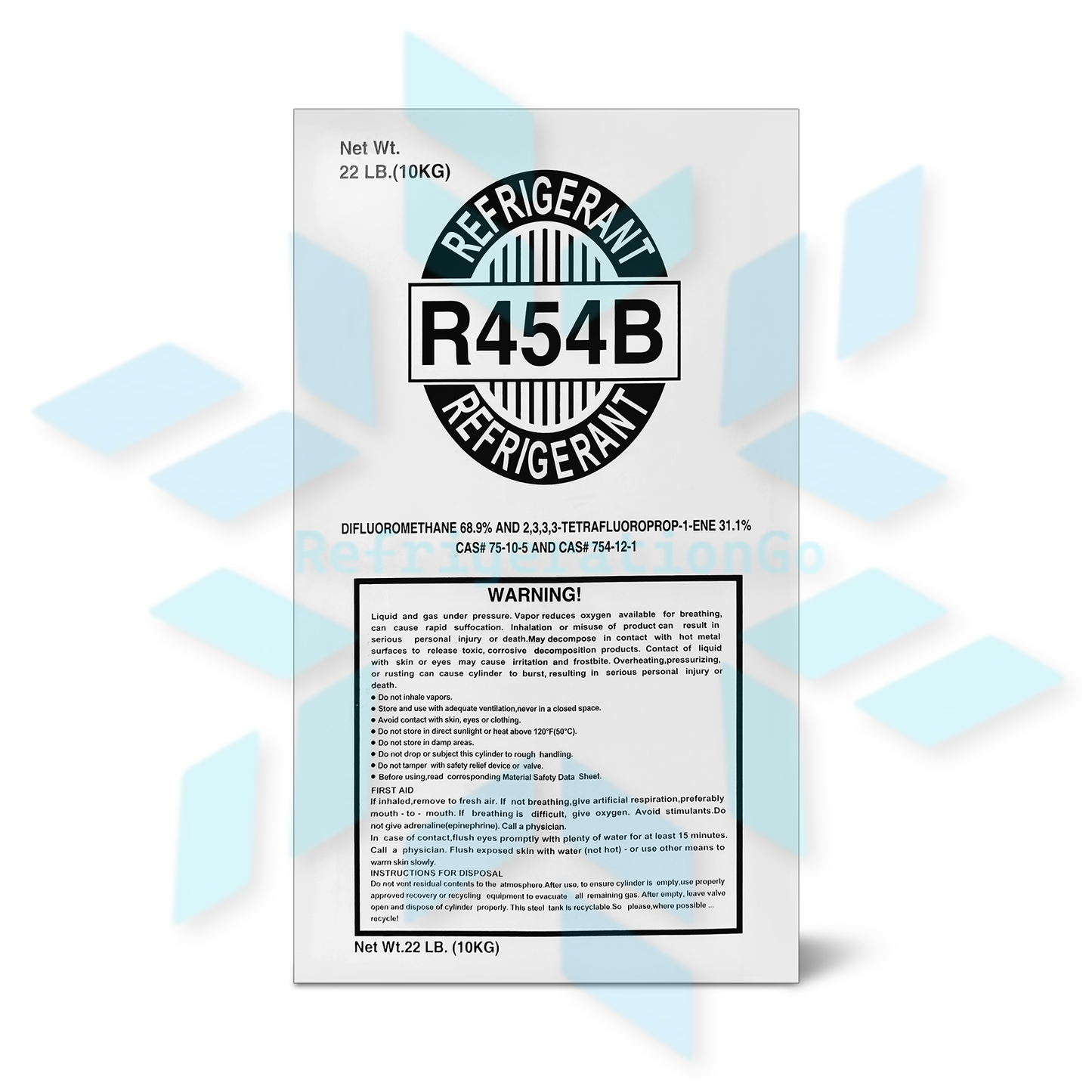 22LB R454B R-454B Freon Refrigerant Gas