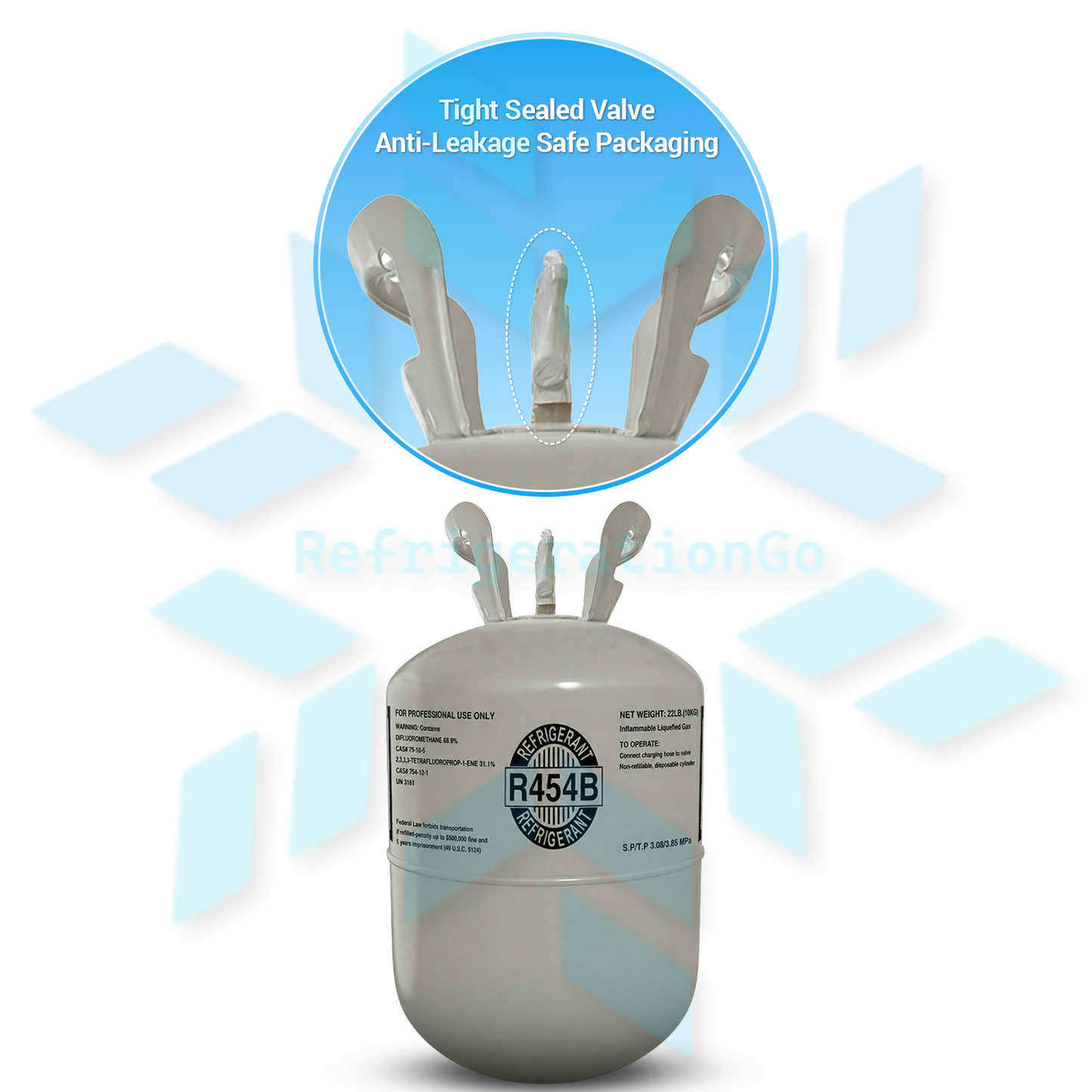 22LB R454B R-454B Freon Refrigerant Gas